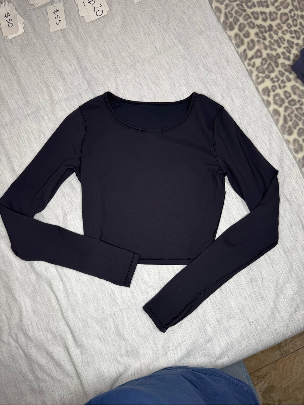 Lululemon Long Sleeve Black Crop Top - Size 6